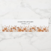 Étiquette Pour Bouteilles D'eau Boho Rustique Mariage Floral (Étiquettes simples)