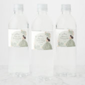 Étiquette Pour Bouteilles D'eau Boho Sage Green Roses Royal Quinceañera (Bouteilles)