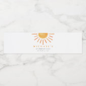 Étiquette Pour Bouteilles D'eau Boho Sun Anniversaire (Étiquettes simples)