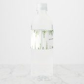 Étiquette Pour Bouteilles D'eau Bois Animaux Végétation Champignons Baby shower (Dos)