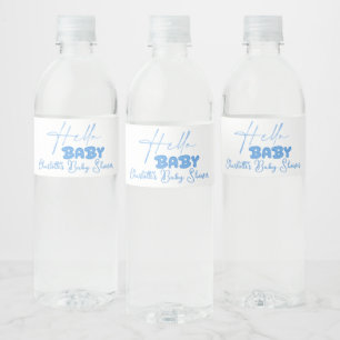 Étiquette Pour Bouteilles D'eau Bonjour Bébé Élégante Baby Shower