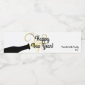 Étiquette Pour Bouteilles D'eau Bonne Année, Bouteille De Vin Rétro (Étiquettes simples)