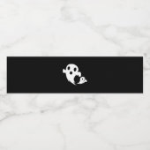 Étiquette Pour Bouteilles D'eau Boo blanc (Étiquettes simples)