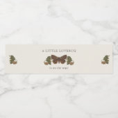 Étiquette Pour Bouteilles D'eau Botanique de bois Baby shower neutre (Étiquettes simples)