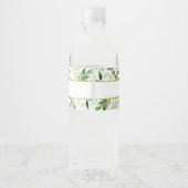 Étiquette Pour Bouteilles D'eau Botanique élégant (Dos)