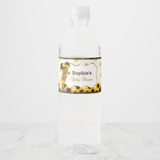 Étiquette Pour Bouteilles D'eau Bouchon de bouteille d'eau de tournesol