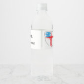 Étiquette Pour Bouteilles D'eau Bouclier épiscopal (Dos)
