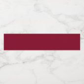 Étiquette Pour Bouteilles D'eau Bourgogne (Étiquettes simples)