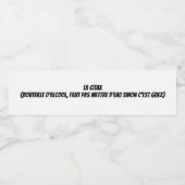 Étiquette Pour Bouteilles D'eau Bouteille de vodka LA CITAX (Étiquettes simples)