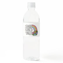 Bouteille d'eau Arc-en-ciel Groovy Rétro Bonnes Vi