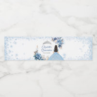 Bouteille d'eau de coing Silver Blue Winter Snowfl