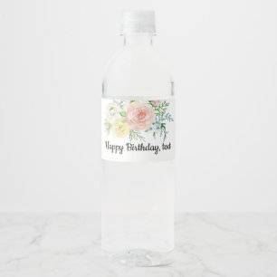 Étiquette Pour Bouteilles D'eau bouteille d'eau ÉTIQUETTE - boho floral