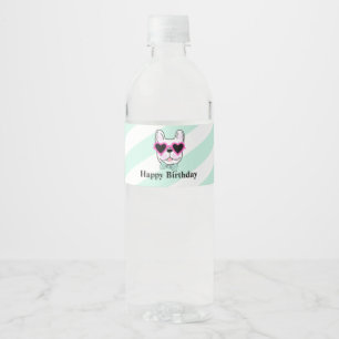 Étiquette Pour Bouteilles D'eau bouteille d'eau ÉTIQUETTE Bulldog, chien, animal
