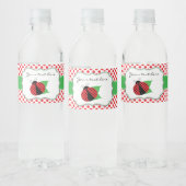 Étiquette Pour Bouteilles D'eau Bouteille d'eau Ladybug Étiquette-vert et rouge (Bouteilles)