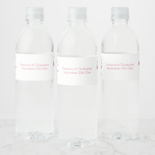 Étiquette Pour Bouteilles D'eau Bouteille d'eau mariage Étiquette Coeur rose Papil