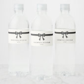 Étiquette Pour Bouteilles D'eau Bouteille d'eau personnalisée avec un nœud noir si (Bouteilles)