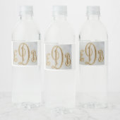 Étiquette Pour Bouteilles D'eau Bouteilles d'eau blanche monogramme pour Diner en  (Bouteilles)