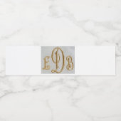 Étiquette Pour Bouteilles D'eau Bouteilles d'eau blanche monogramme pour Diner en  (Étiquettes simples)