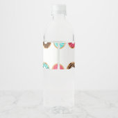 Étiquette Pour Bouteilles D'eau Boutique Donut fête d'anniversaire (Dos)