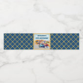 Étiquette Pour Bouteilles D'eau Boy Auto Racing Thème 5ème anniversaire (Étiquettes simples)