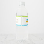 Étiquette Pour Bouteilles D'eau Boy Baking fête d'anniversaire (Dos)