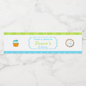 Étiquette Pour Bouteilles D'eau Boy Baking fête d'anniversaire (Étiquettes simples)