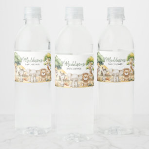 Étiquette Pour Bouteilles D'eau Boy Jungle Safari Animaux Baby shower