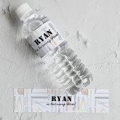 Étiquette Pour Bouteilles D'eau Boy's Construction Builder Anniversaire