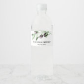 Étiquette Pour Bouteilles D'eau Branche d'olive   (Devant)