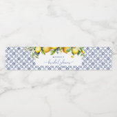 Étiquette Pour Bouteilles D'eau Bride de Citrus de Citron Méditerranéen (Étiquettes simples)