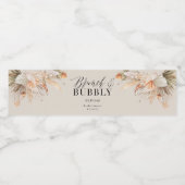 Étiquette Pour Bouteilles D'eau brunch et bubbly Bridal douche pampas herbe (Étiquettes simples)