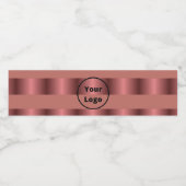 Étiquette Pour Bouteilles D'eau Burgundy gradient business pattern (Étiquettes simples)