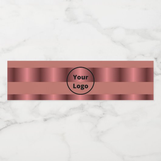 Étiquette Pour Bouteilles D'eau Burgundy gradient business pattern (Étiquettes simples)