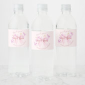 Étiquette Pour Bouteilles D'eau Butterfly Pink Bow Baby Shower (Bouteilles)