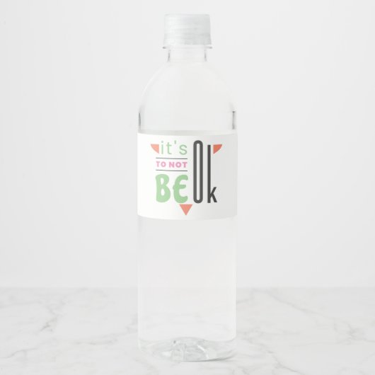 Étiquette Pour Bouteilles D'eau Ça ne va pas. (Devant)
