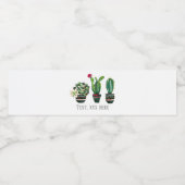 Étiquette Pour Bouteilles D'eau cactus, succulent, aquarelle, fiesta, mexicaine, (Étiquettes simples)