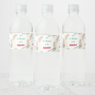 Étiquette Pour Bouteilles D'eau Cadeau de fête de Noël Conception de cadeau festif