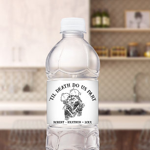 Étiquette Pour Bouteilles D'eau Cadeau de mariage gothique personnalisé sur mesure