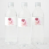 Étiquette Pour Bouteilles D'eau Calligraphie arabe de la fête des mères avec Rose (Bouteilles)