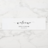 Étiquette Pour Bouteilles D'eau Calligraphie moderne Mariage Faveur Accueil (Étiquettes simples)