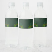 Étiquette Pour Bouteilles D'eau Caméléon vert mignon (Bouteilles)