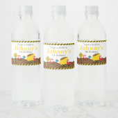 Étiquette Pour Bouteilles D'eau Camion à vidange mûre et crevette (Bouteilles)