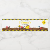 Étiquette Pour Bouteilles D'eau Camion à vidange mûre et crevette (Étiquettes simples)