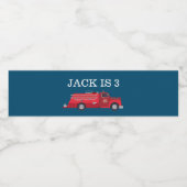 Étiquette Pour Bouteilles D'eau Camion Vintage rouge (Étiquettes simples)