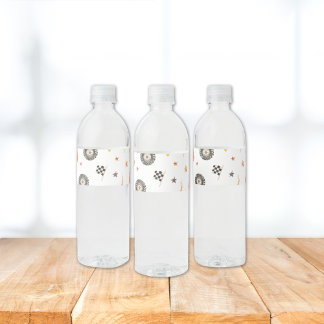 Étiquette Pour Bouteilles D'eau Camions Chauffeurs de course Aquarelle moderne Bla