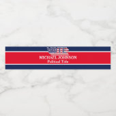 Étiquette Pour Bouteilles D'eau Campagne politique électorale unique (Étiquettes simples)