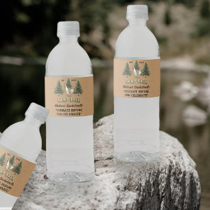 Étiquette Pour Bouteilles D'eau Camping Bachelorette Personnalisée Kraft Tan Rusti