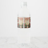 Étiquette Pour Bouteilles D'eau Candy Cane Christmas Holiday Water Bottle Label (Dos)