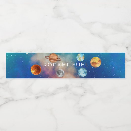 Étiquette Pour Bouteilles D'eau Carburant à fusée (Étiquettes simples)