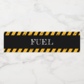 Étiquette Pour Bouteilles D'eau Carburant d'avertissement en construction (Étiquettes simples)
